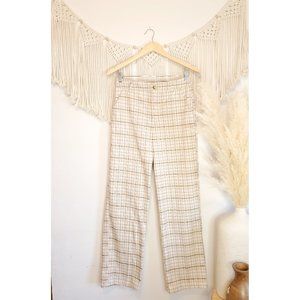 Pacsun Neutral High Rise Checkered Straight Pants M